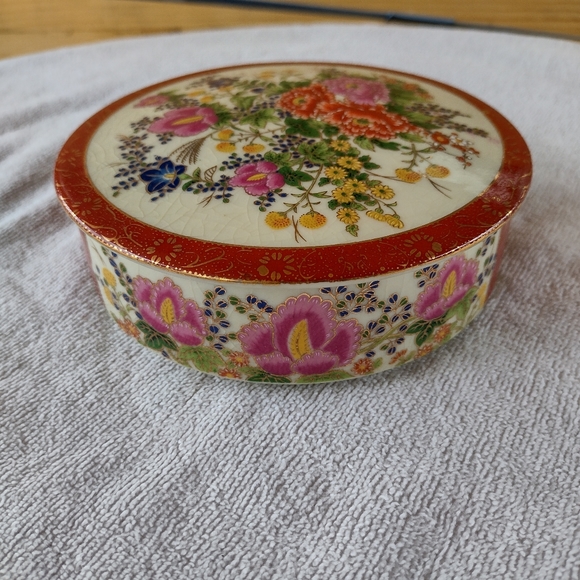 Satsuma Other Oriental Japanese Satsuma Porcelain Trinket Box Cr Poshmark